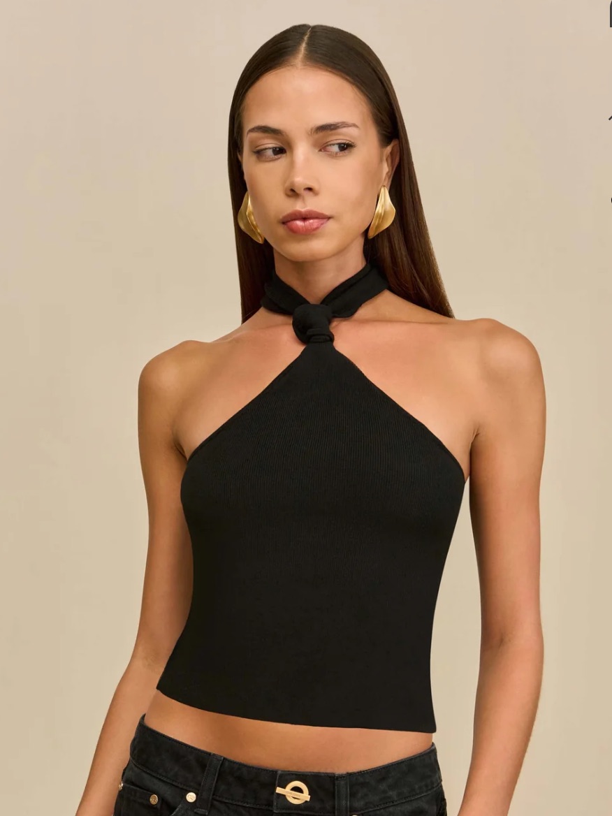 Nwt New Cult Gaia Wali Knit Top Black Size Extra Small